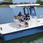 Dave Pilvinsky, Palm Coast realtor, driving his boat on a Palm Coast canal