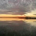 Panoramic sunset over the Intracoastal Waterway in Palm Coast, Florida