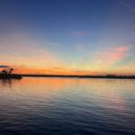 Sunset over the water in Palm Coast, Florida